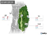 2016年12月15日の岩手県の実況天気