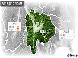 2016年12月20日の山梨県の実況天気