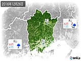 2016年12月26日の岡山県の実況天気