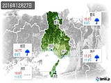 2016年12月27日の兵庫県の実況天気