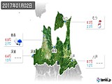 2017年01月02日の青森県の実況天気