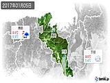 2017年01月05日の京都府の実況天気