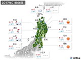 2017年01月06日の東北地方の実況天気