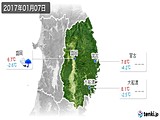 2017年01月07日の岩手県の実況天気