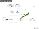 2017年01月10日の沖縄地方の実況天気