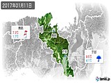 2017年01月11日の京都府の実況天気