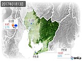 2017年01月13日の愛知県の実況天気