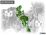 2017年01月14日の京都府の実況天気