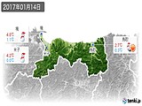 2017年01月14日の鳥取県の実況天気