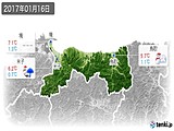 2017年01月16日の鳥取県の実況天気