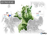 2017年01月16日の福岡県の実況天気