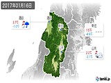 2017年01月16日の山形県の実況天気