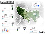 2017年01月20日の東京都の実況天気