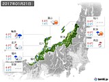 2017年01月21日の北陸地方の実況天気