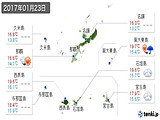 実況天気(2017年01月23日)