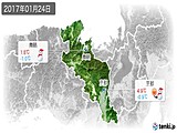 2017年01月24日の京都府の実況天気