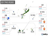 実況天気(2017年01月28日)