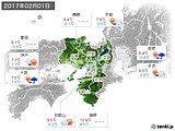 2017年02月01日の近畿地方の実況天気