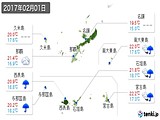 実況天気(2017年02月01日)