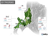 2017年02月06日の道央の実況天気