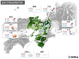 2017年02月07日の近畿地方の実況天気