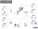 実況天気(2017年02月07日)