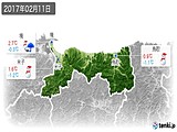 2017年02月11日の鳥取県の実況天気