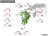 実況天気(2017年02月11日)