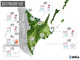 2017年02月12日の道東の実況天気