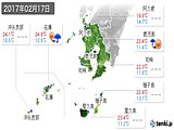 2017年02月17日の鹿児島県の実況天気