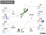 2017年02月18日の沖縄県の実況天気