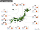 実況天気(2017年02月19日)