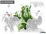 2017年02月23日の福岡県の実況天気