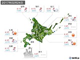 2017年02月24日の北海道地方の実況天気