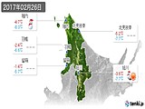 2017年02月26日の道北の実況天気