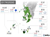 2017年02月26日の鹿児島県の実況天気