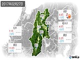 2017年02月27日の長野県の実況天気