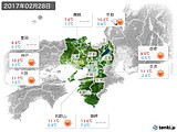 2017年02月28日の近畿地方の実況天気