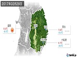 2017年02月28日の岩手県の実況天気