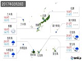 実況天気(2017年02月28日)