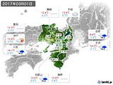 2017年03月01日の近畿地方の実況天気