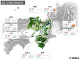 2017年03月05日の近畿地方の実況天気