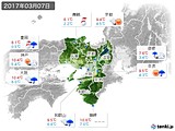 2017年03月07日の近畿地方の実況天気