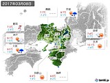 2017年03月08日の近畿地方の実況天気