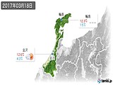 2017年03月18日の石川県の実況天気