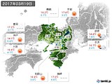 2017年03月19日の近畿地方の実況天気