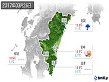 2017年03月26日の宮崎県の実況天気