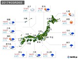 2017年03月26日の実況天気