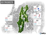 2017年03月27日の長野県の実況天気