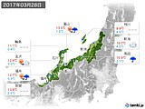 2017年03月28日の北陸地方の実況天気